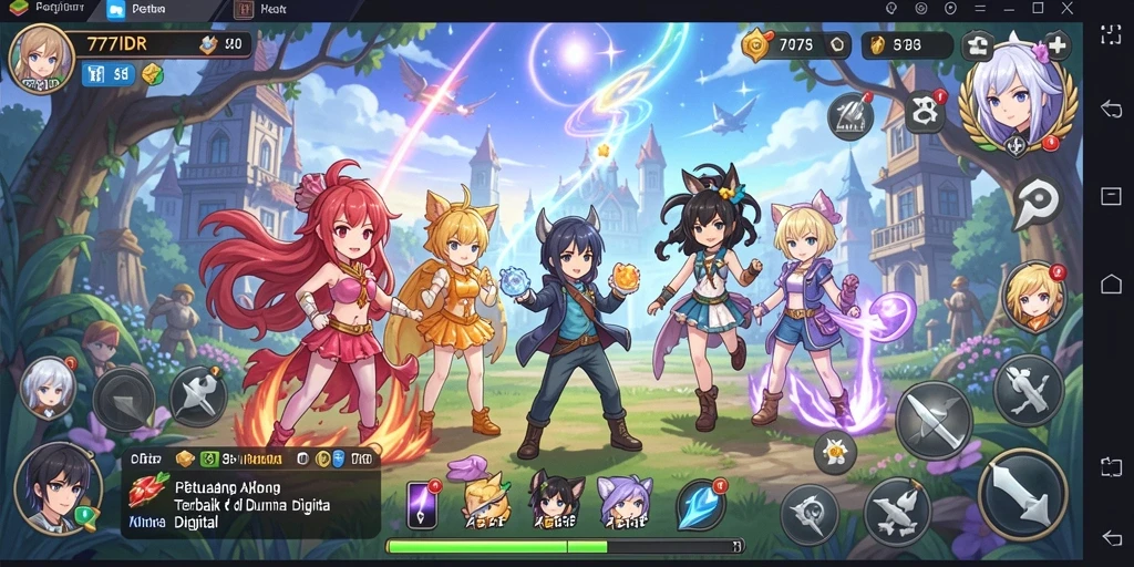 Screenshot menampilkan aksi epik dalam permainan Anime 777IDR.