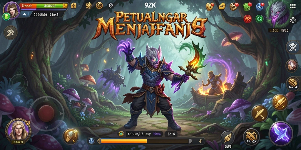 Tampilan gameplay dinamis dan grafis menakjubkan di 9ZK.
