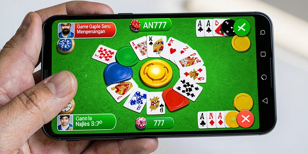Tampilan gameplay Gaple yang menarik dan interaktif.