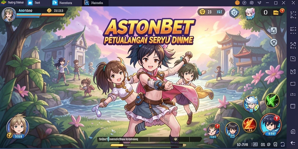 Tampilan gameplay seru dari ASTONBET dengan karakter anime ikonik.