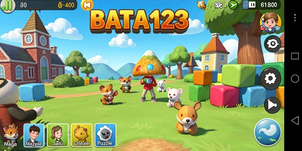 Tampilan gameplay seru dalam BATA123 yang menantang.