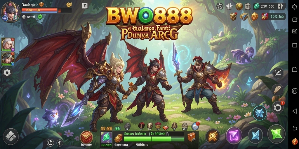Tampilan layar permainan ARPG yang menampilkan aksi mendebarkan dalam BWO888.