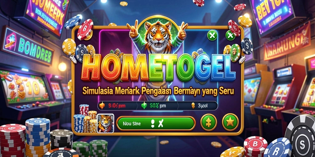 Tampilan gameplay menarik yang menggambarkan keseruan permainan HOMETOGEL.