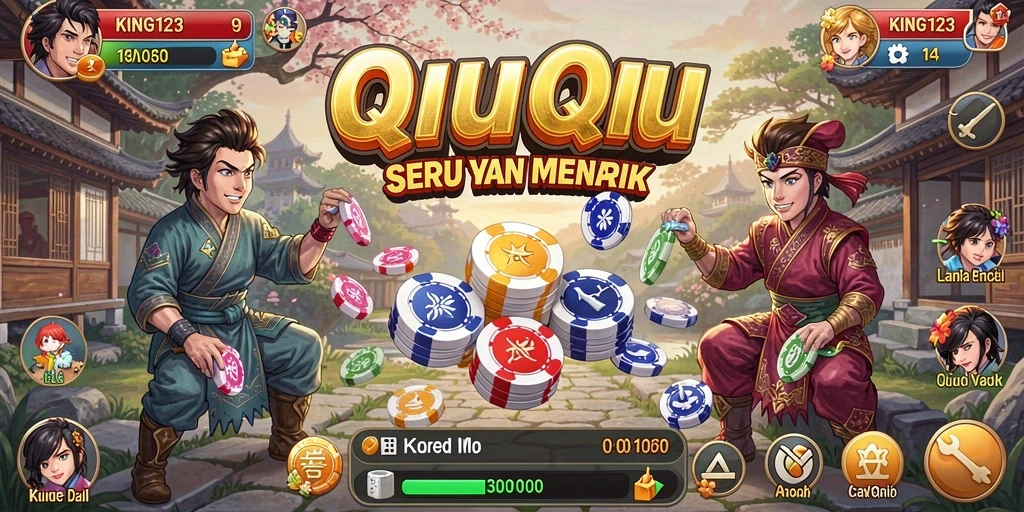 Tampilan menarik dari gameplay KING123 dengan aksi seru QiuQiu.