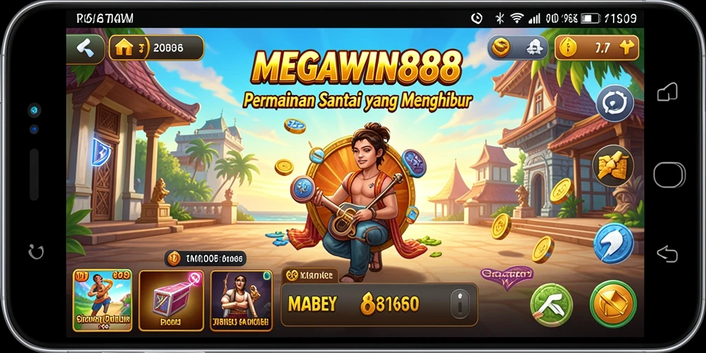 Tampilan gameplay <strong>MEGAWIN888</strong> yang menarik dan penuh warna.
