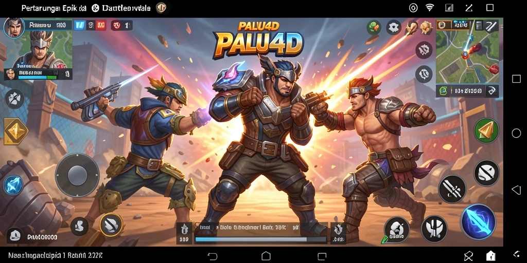 Screenshot PALU4D menampilkan pertempuran intens dalam mode Battle Royale.