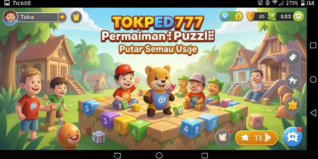 Screenshot gameplay TOKPED777 menunjukkan tantangan puzzle yang mengasyikkan.